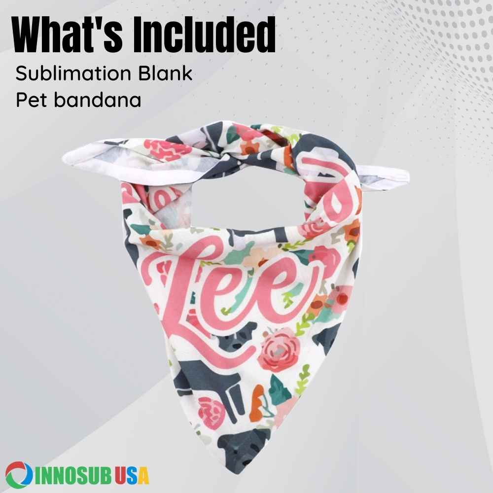 Sublimation Blank Pet Bandana Polyester 25" x 13" by INNOSUB USA