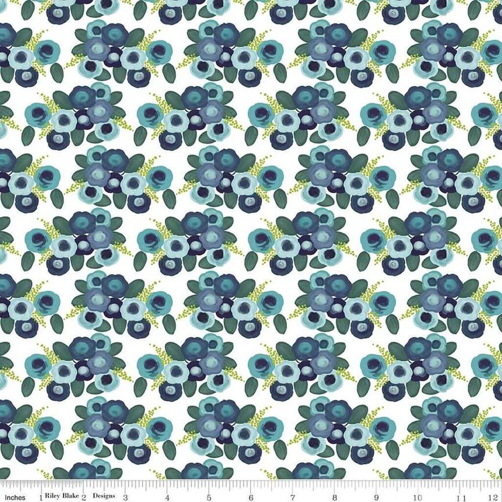 Morning Meadow - Roses - White (3-Yard Pack)