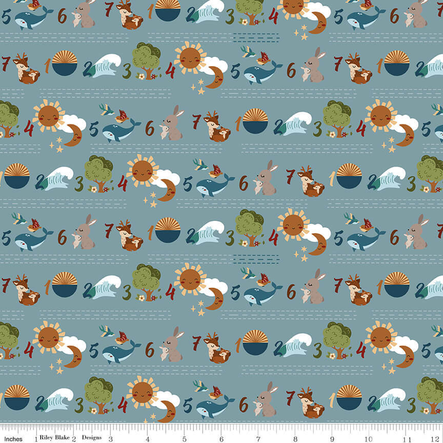 Created with Love - Seven Days - Sky (3-Yard Pack)