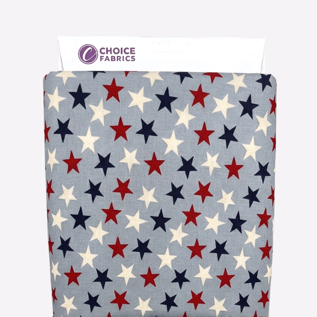 Patriotic Stars 108" Supreme Backings - Large Stars on Light Blue