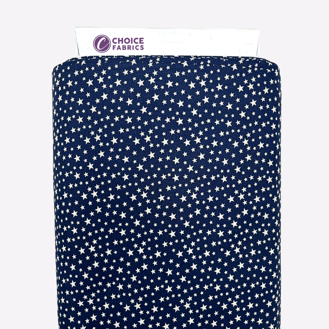 Patriotic Stars 108" Supreme Backings - White Stars on Navy (3-Yard Pack)