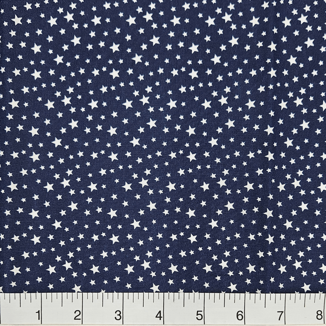 Patriotic Stars 108" Supreme Backings - White Stars on Navy