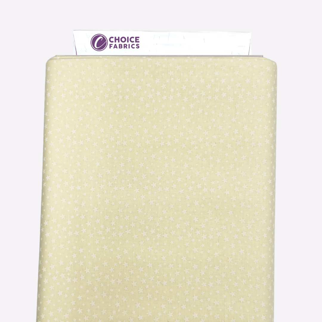 Tone on Tone 108" Supreme Backings - White on Cream Stars (3-Yard Pack)
