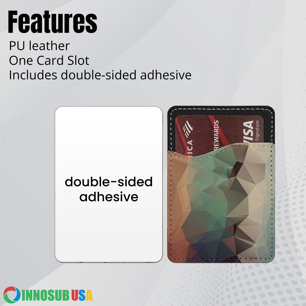 Sublimation Blanks PU Leather Card Holder For Sublimation Printing