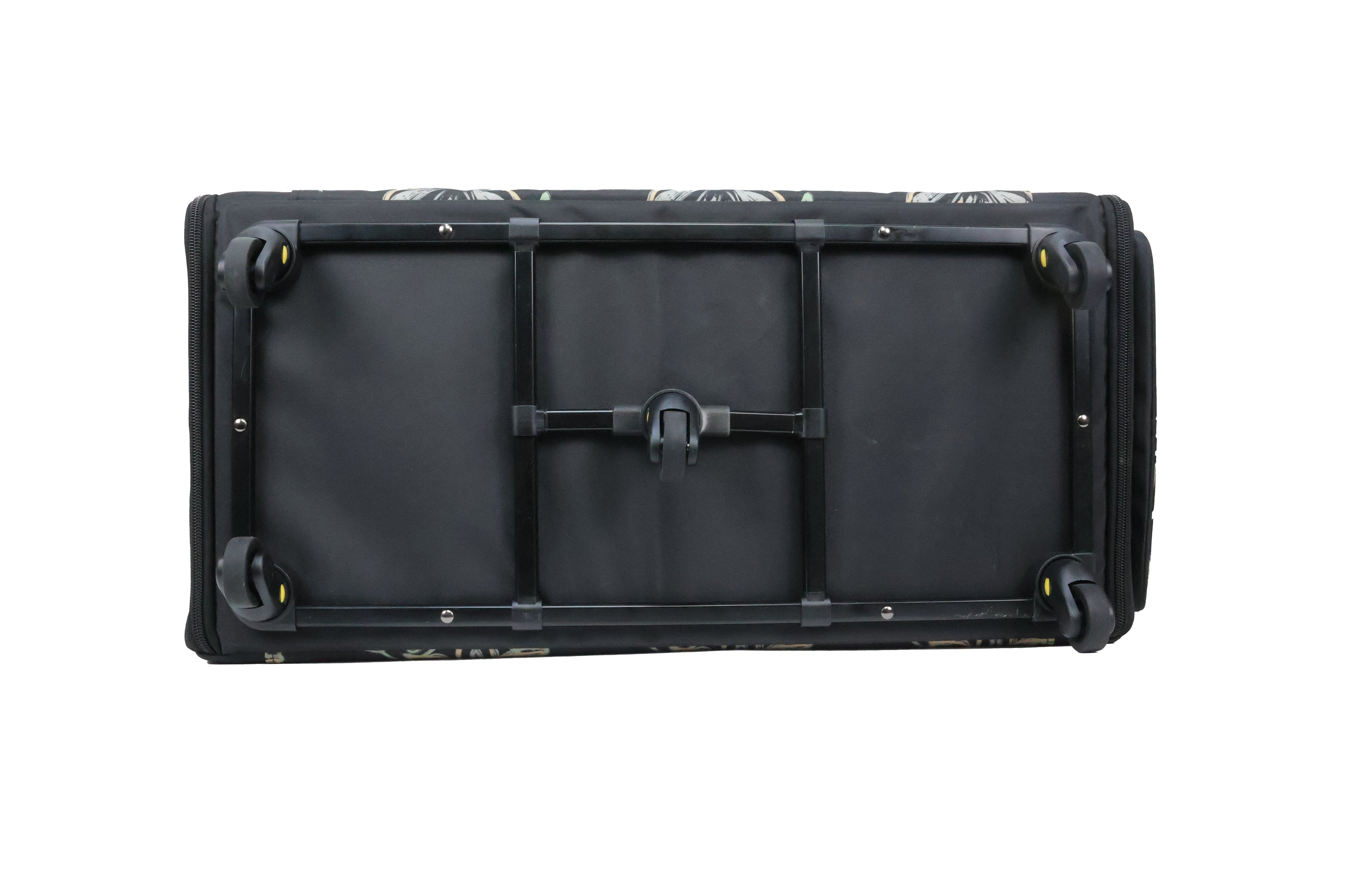 Everything Mary Jumbo 5 Wheel Collapsible Rolling Sewing Machine Storage Case, Floral