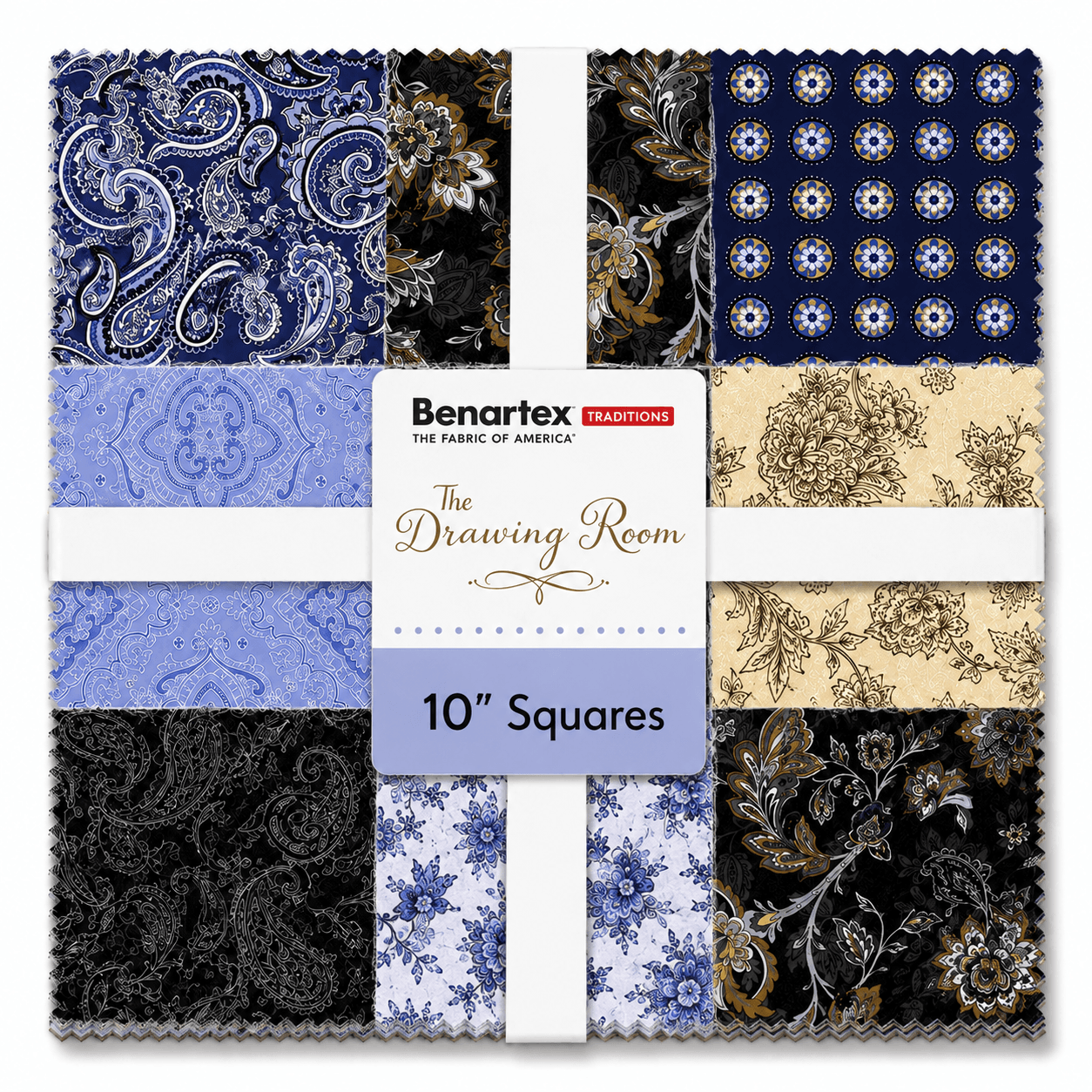 The Drawing Room by Benartex - 10" Squares (42 Cuts)