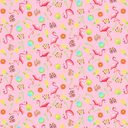 Comfy Flannel - Flamingo & Flip Flops