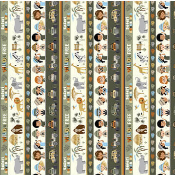 Safari Adventure - Stripe Panel (24"x44")