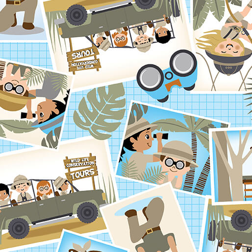 Safari Adventure - Safari Greetings - Sky Blue