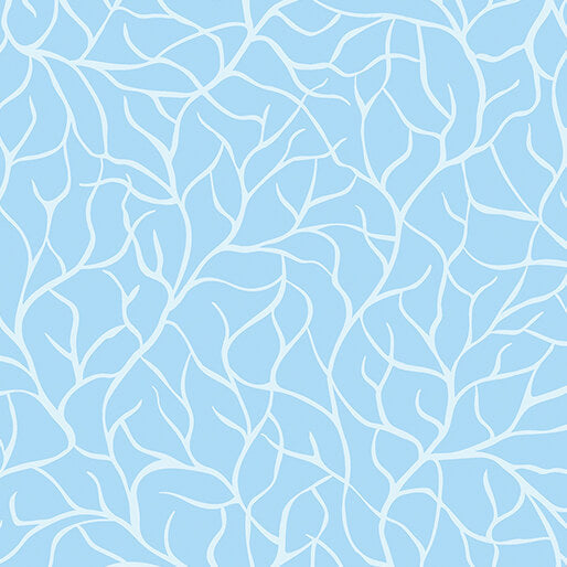 Flora & Fauna: Midnight - Branches - Sky Blue
