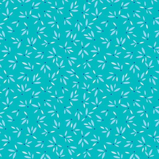 Flora & Fauna: Midnight - Leaves - Turquoise