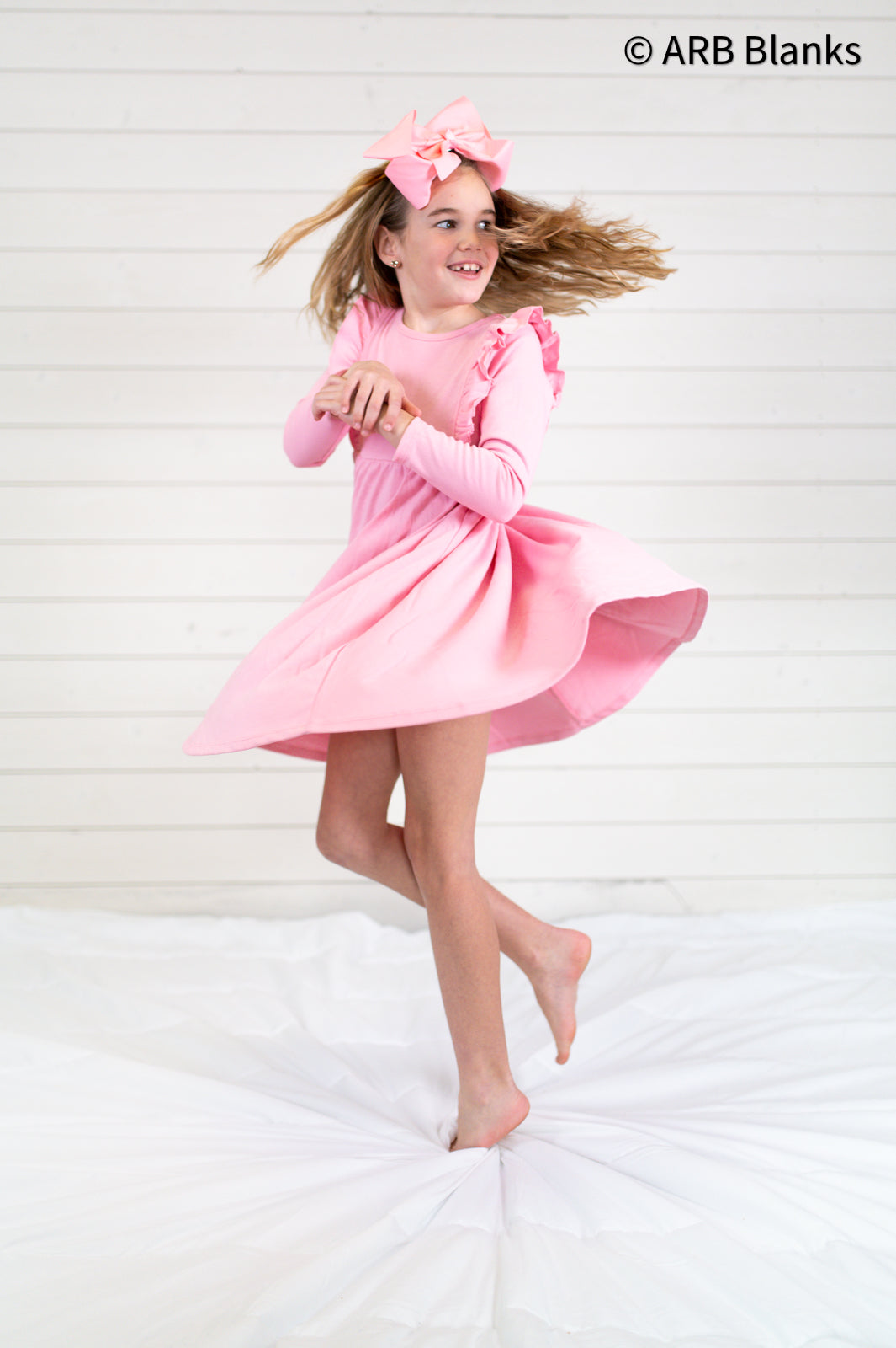 Girl's Twirl Empire Waist Long Sleeve Dress