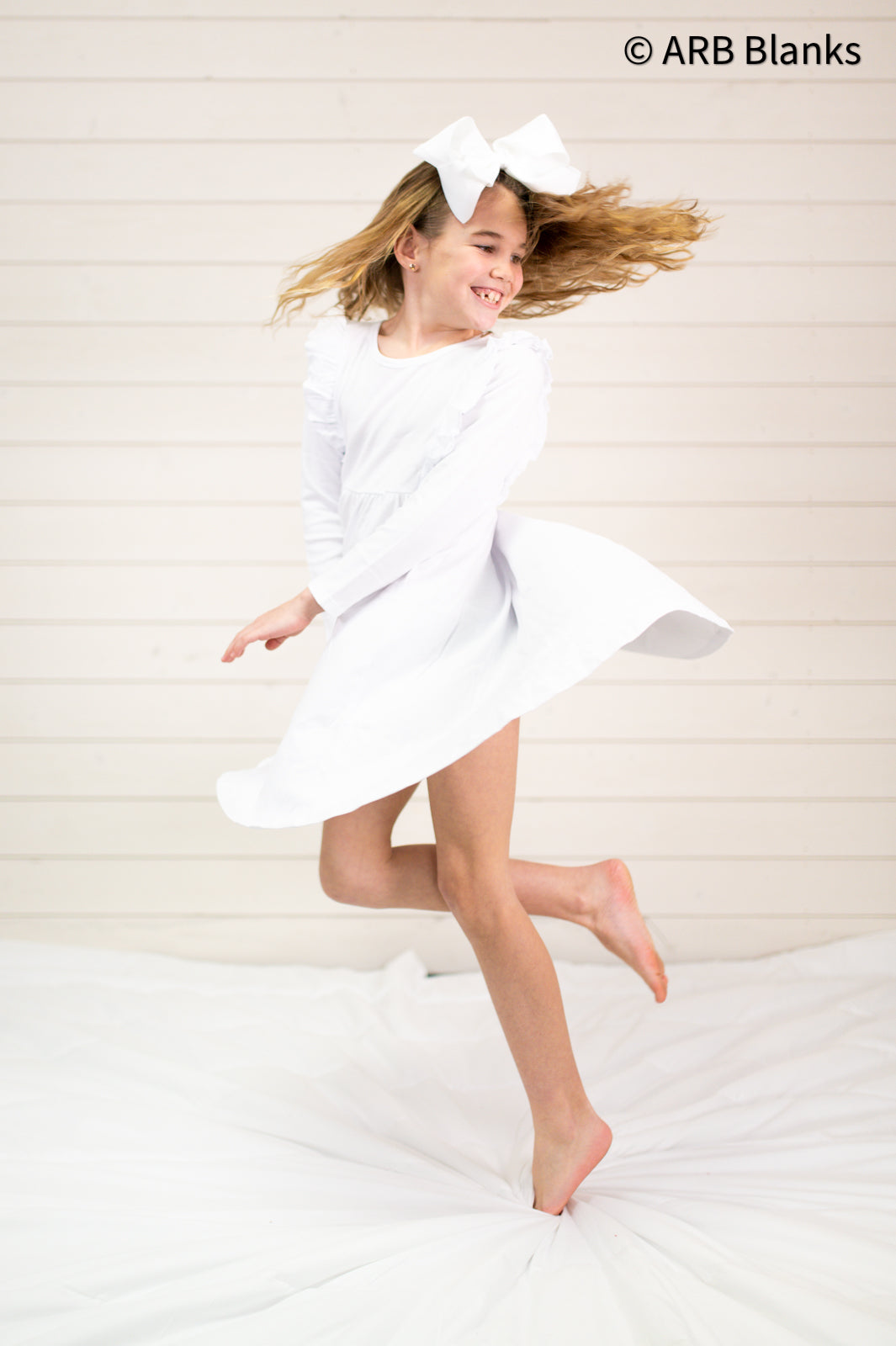 Girl's Twirl Empire Waist Long Sleeve Dress