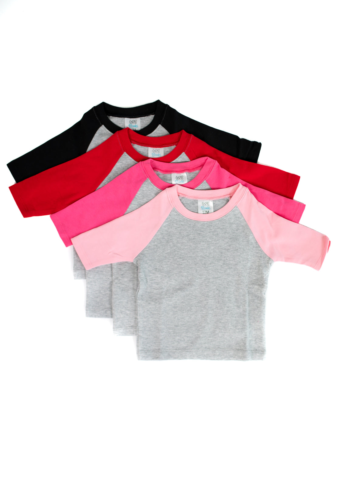 Unisex Raglan Shirt with Grey Body (12M-Toddler)