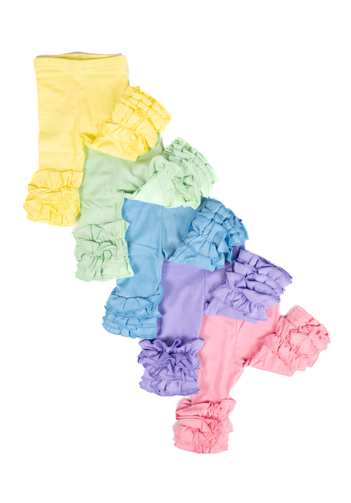 Girl's Solid Ruffle Icing Capris
