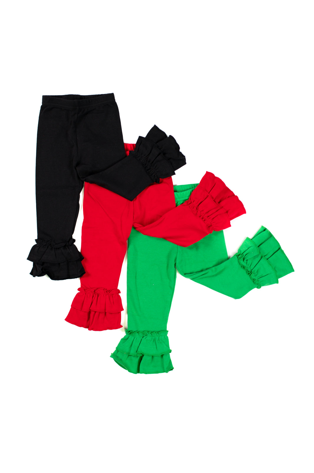 Girl's Solid Ruffle Pants