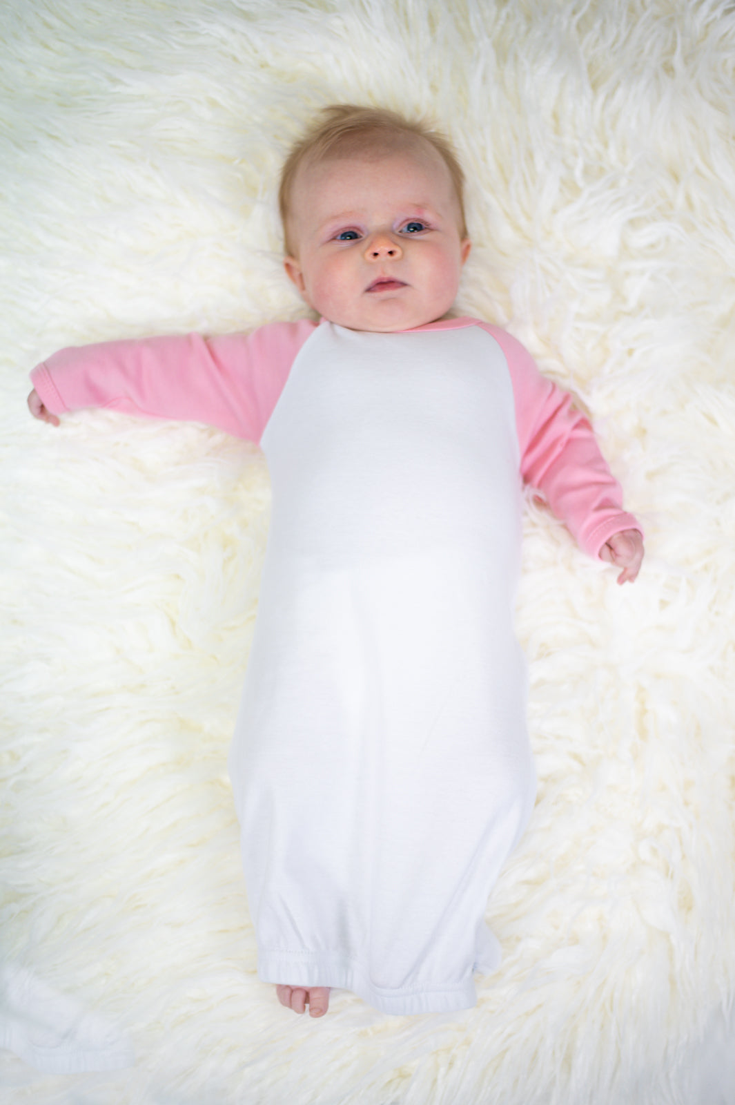Raglan Long Sleeve Baby Gown