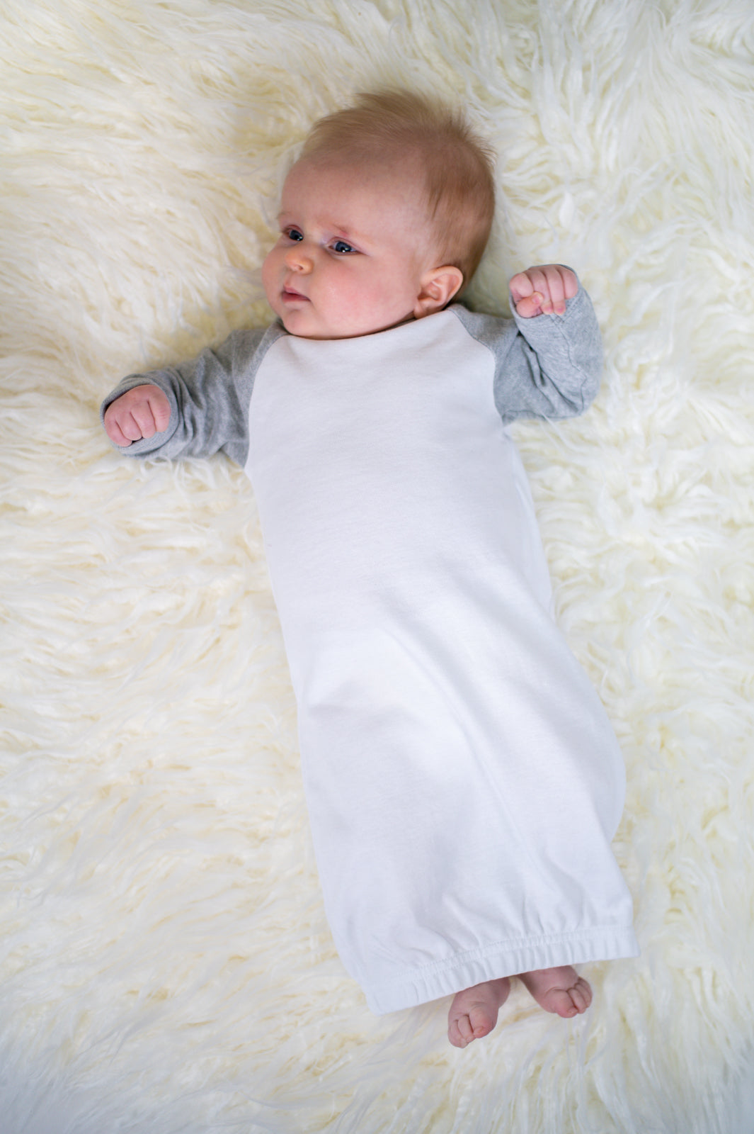 Raglan Long Sleeve Baby Gown