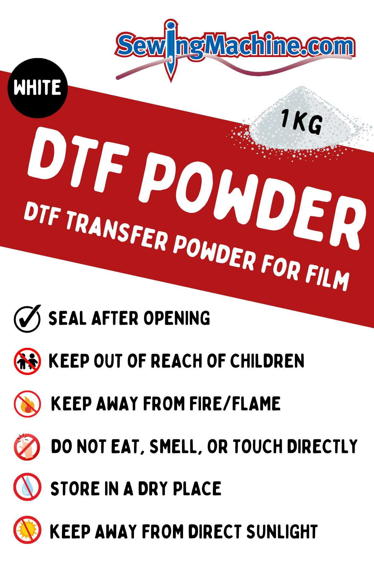 SewingMachine.com DTF Adhesive Powder