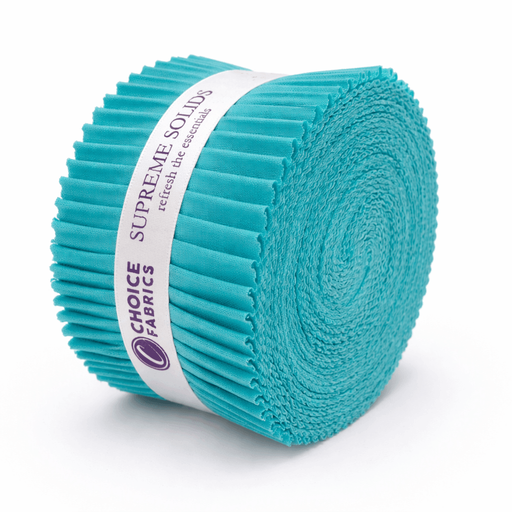 Supreme Solids - 2.5" Roll - Turquoise (40 Strips)