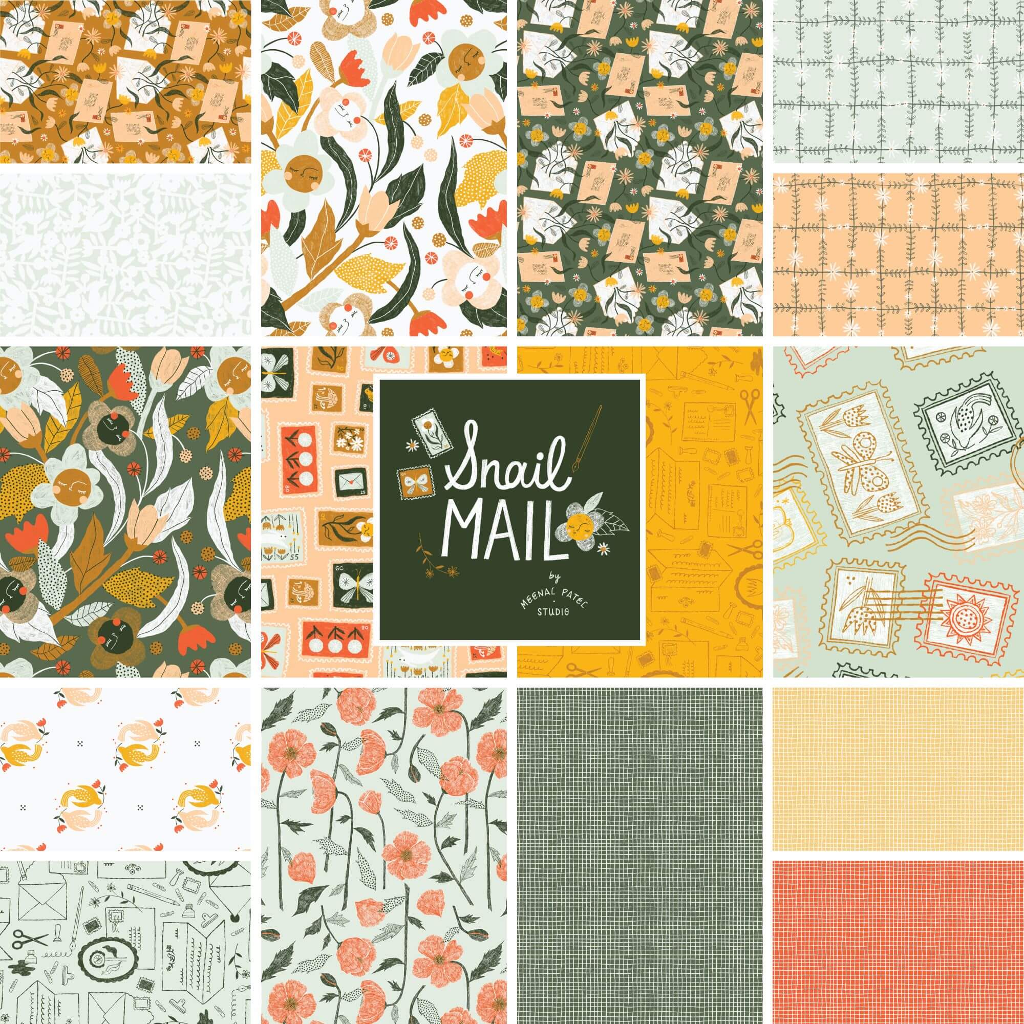 Snail Mail by Cloud9 - 5x5 Charm Pack (42 Squares)