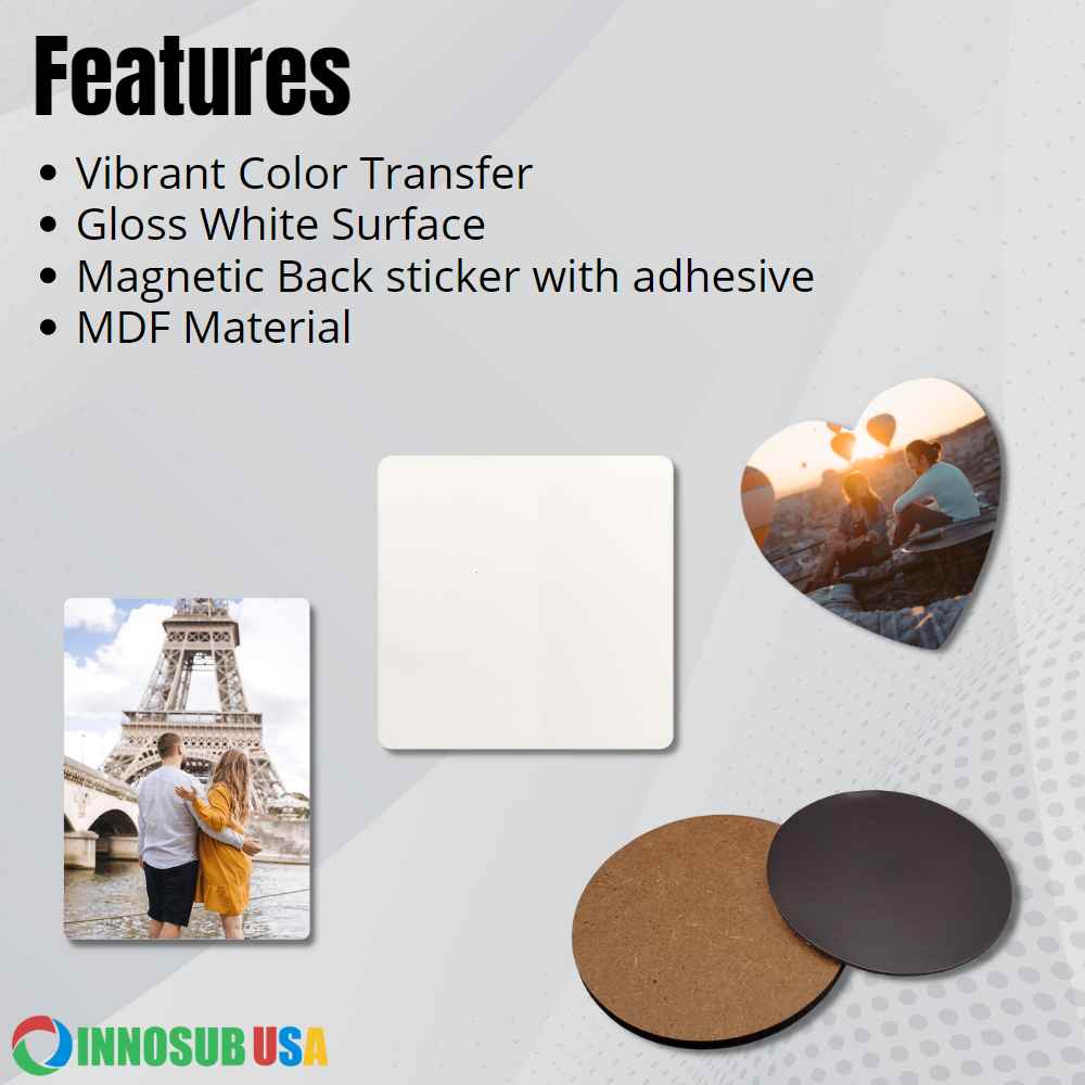 Sublimation Fridge Magnet|Blanks Refrigerator Magnet |  by INNOSUB USA