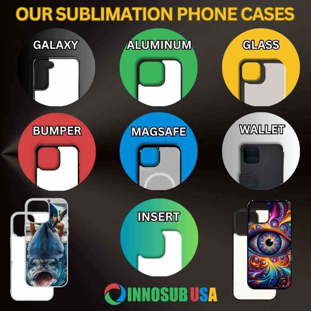 Sublimation Phone Rubber Cases for iPhone 16/15/14/13/12/11 | Aluminum Insert