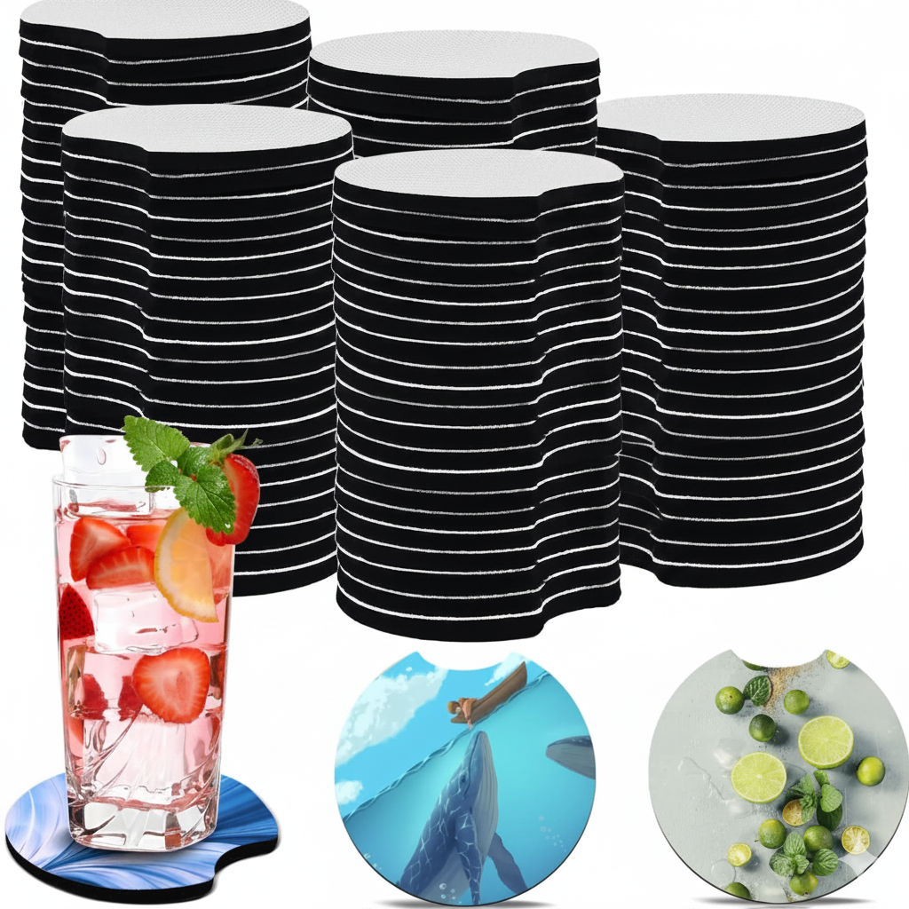 Sublimation Rubber Car Coaster Blank (1pc)
