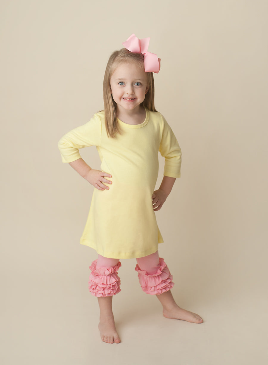 Girl's Solid Ruffle Icing Capris