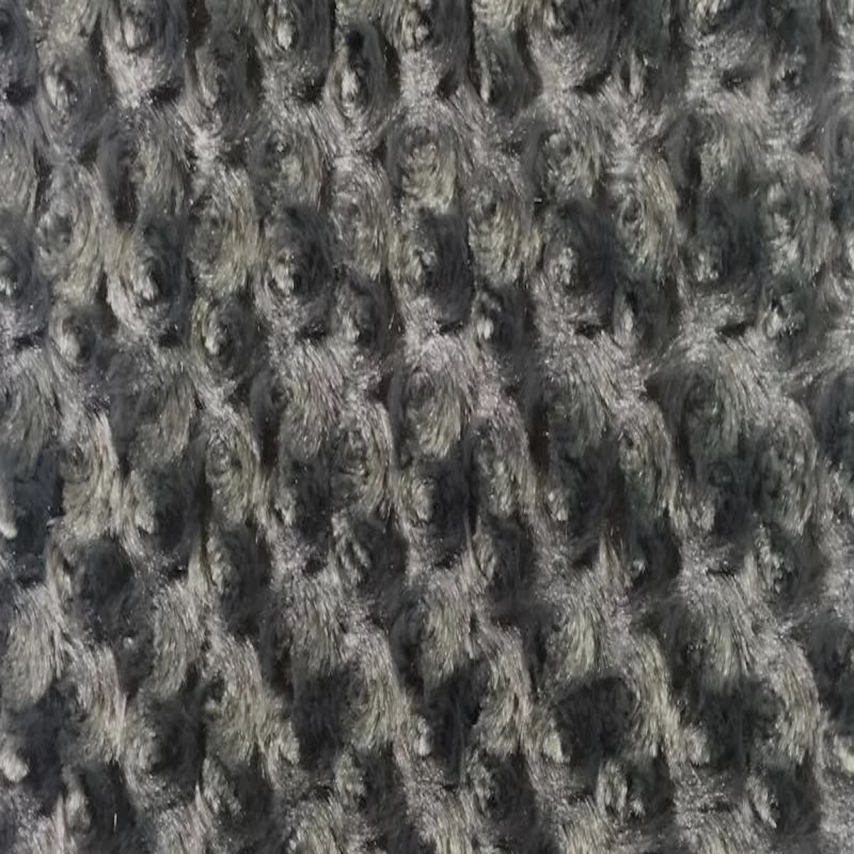 Swirl Rosebud Faux Fur Fabric