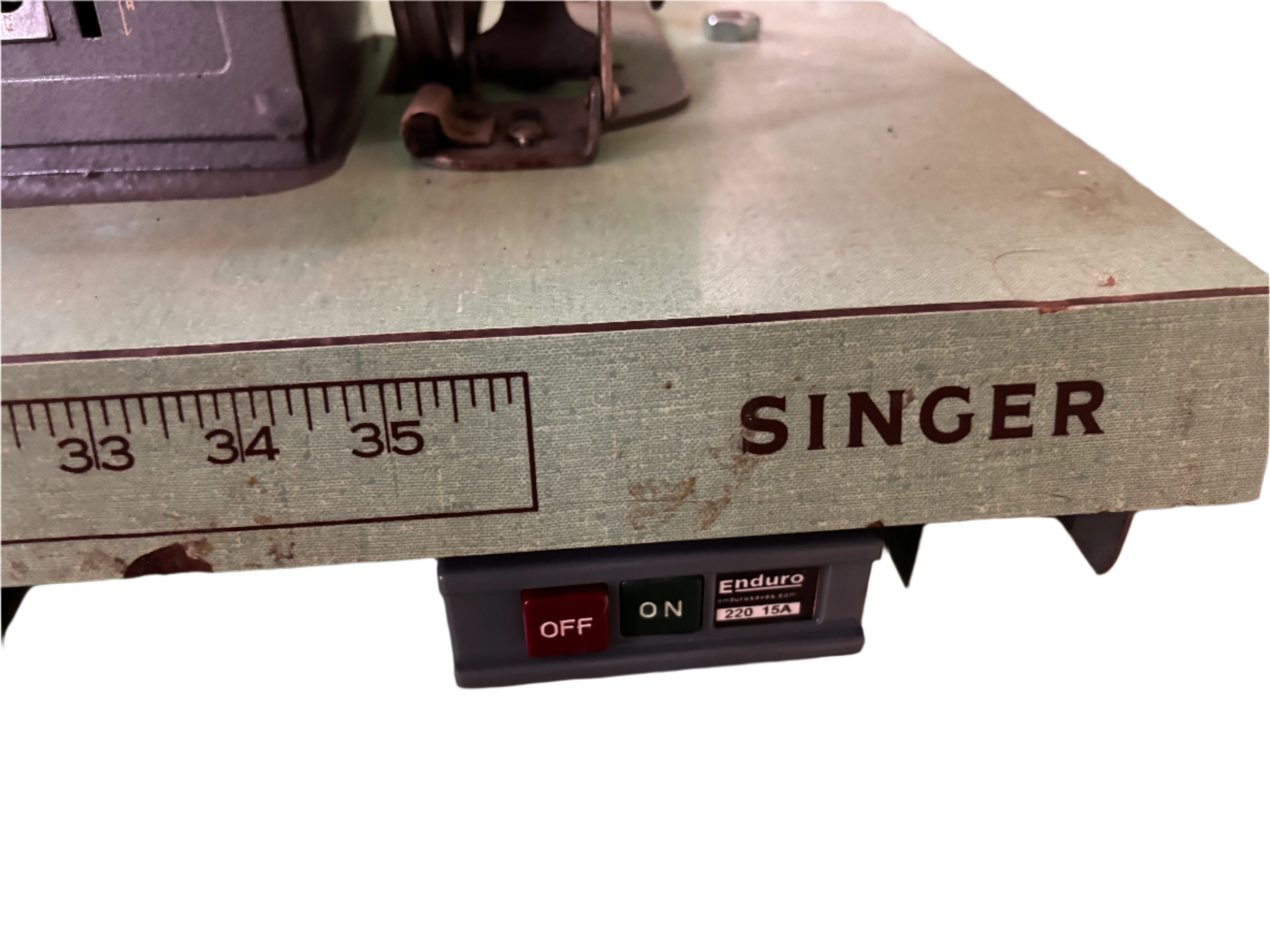 Used Singer 660 A2 Single Needle W/Reverse Genuine Solid Phillocraft Table +Steel Legs