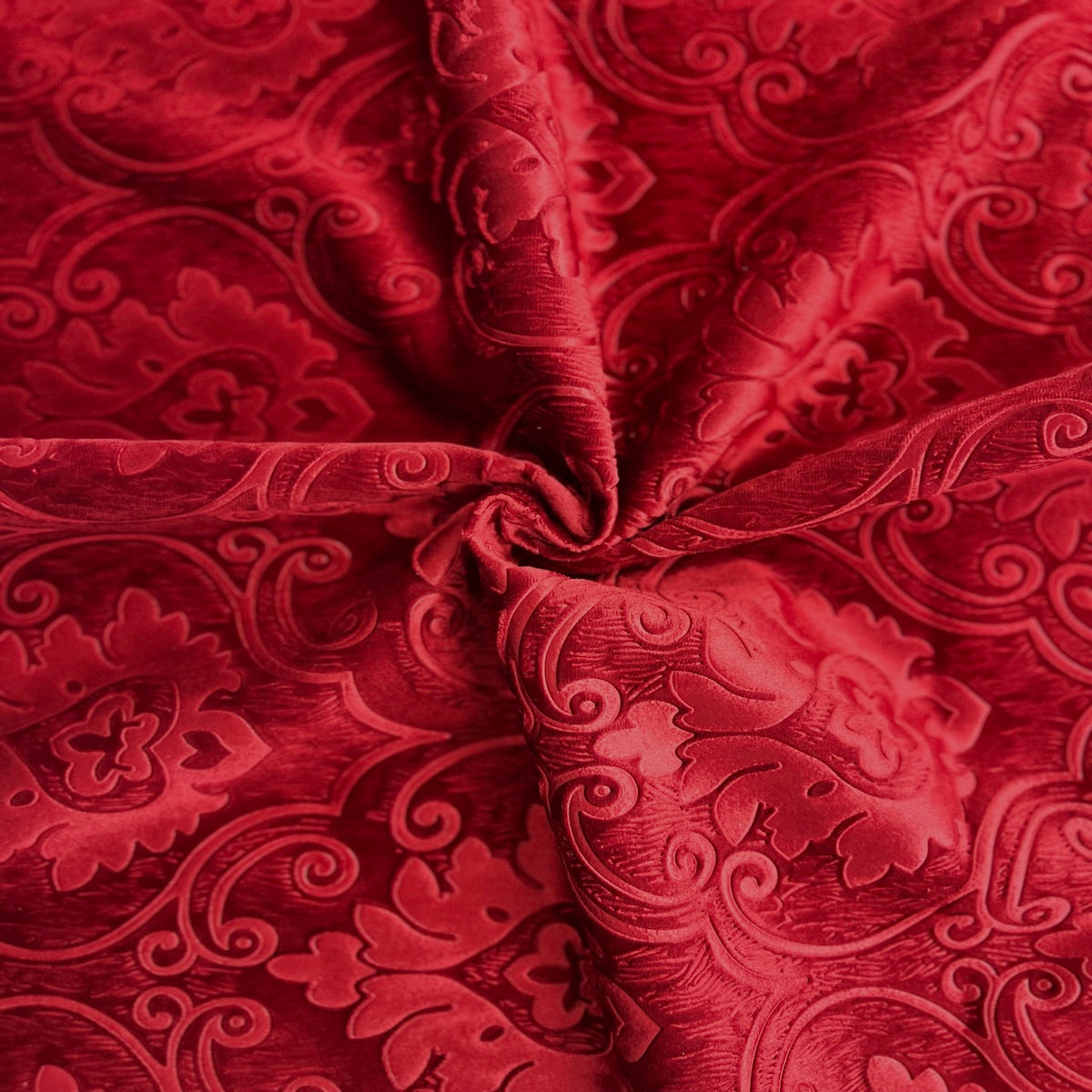 Royalty Damask Embossed Velvet Upholstery Drapery Fabric