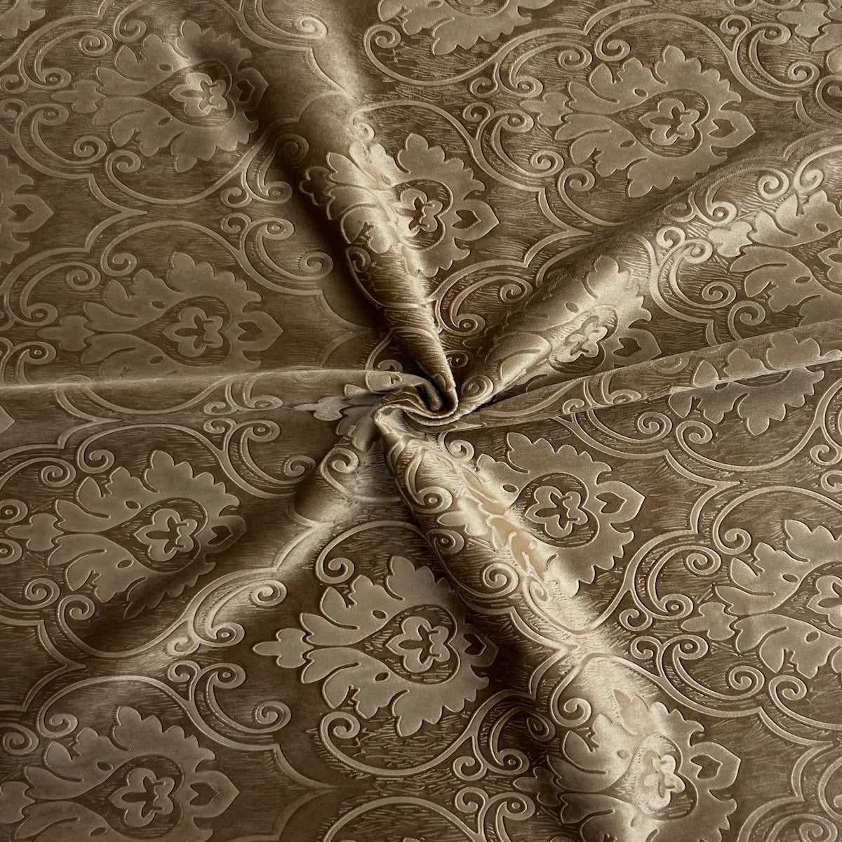 Royalty Damask Embossed Velvet Upholstery Drapery Fabric