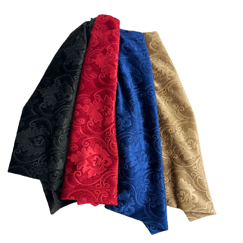 Royalty Damask Embossed Velvet Upholstery Drapery Fabric