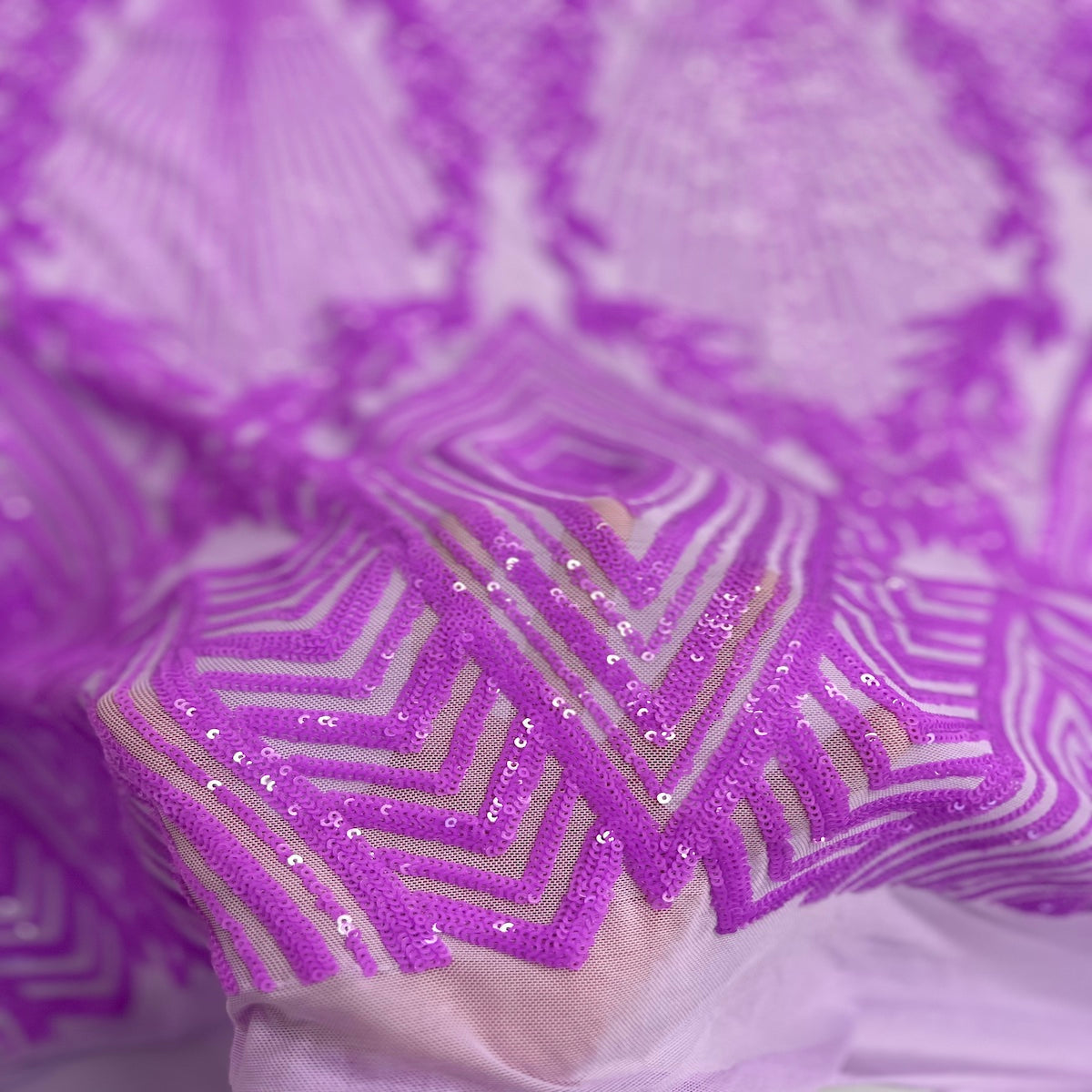 Alpica Geometric Stretch Sequins Fabric