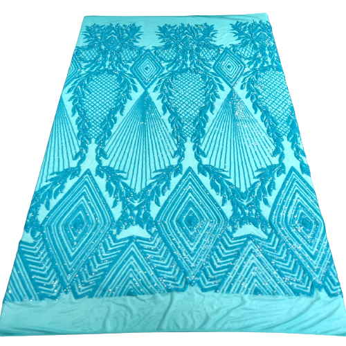 Alpica Geometric Stretch Sequins Fabric