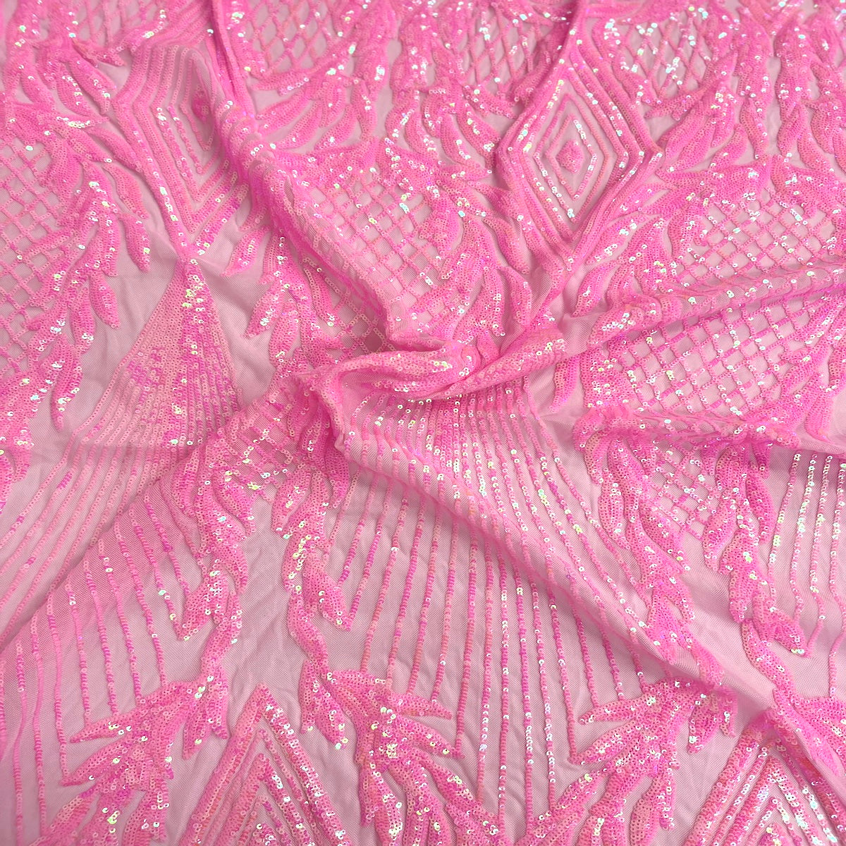 Alpica Geometric Stretch Sequins Fabric