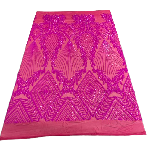 Alpica Geometric Stretch Sequins Fabric
