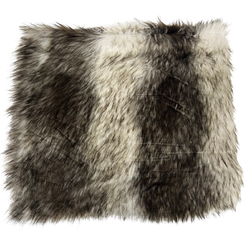 Striped Long Pile Faux Fur Fabric