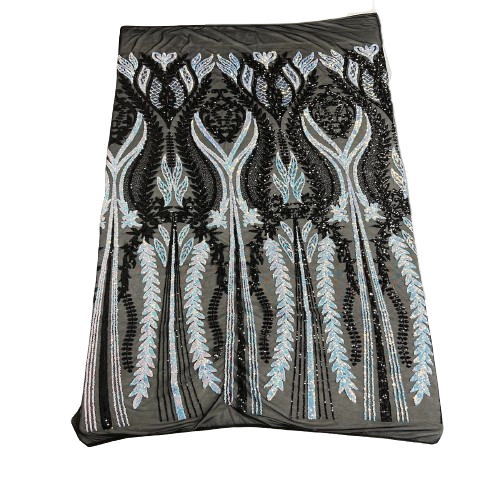 Alina Damask Stretch Sequins Fabric