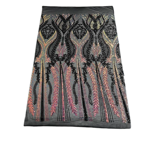 Alina Damask Stretch Sequins Fabric