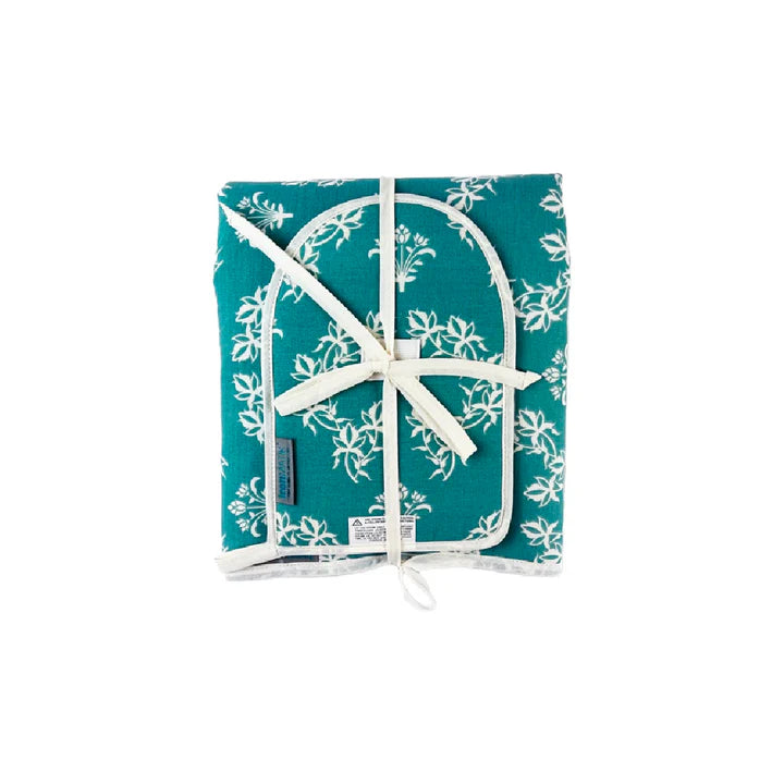 IronMatik Jaipur Blue - The Ultimate Ironing Mat & Steam Glove Bundle
