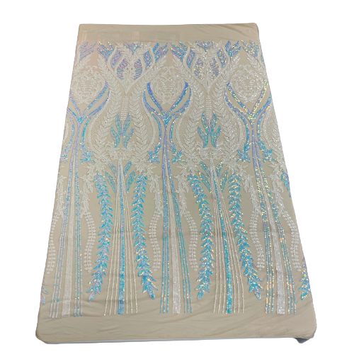 Alina Damask Stretch Sequins Fabric