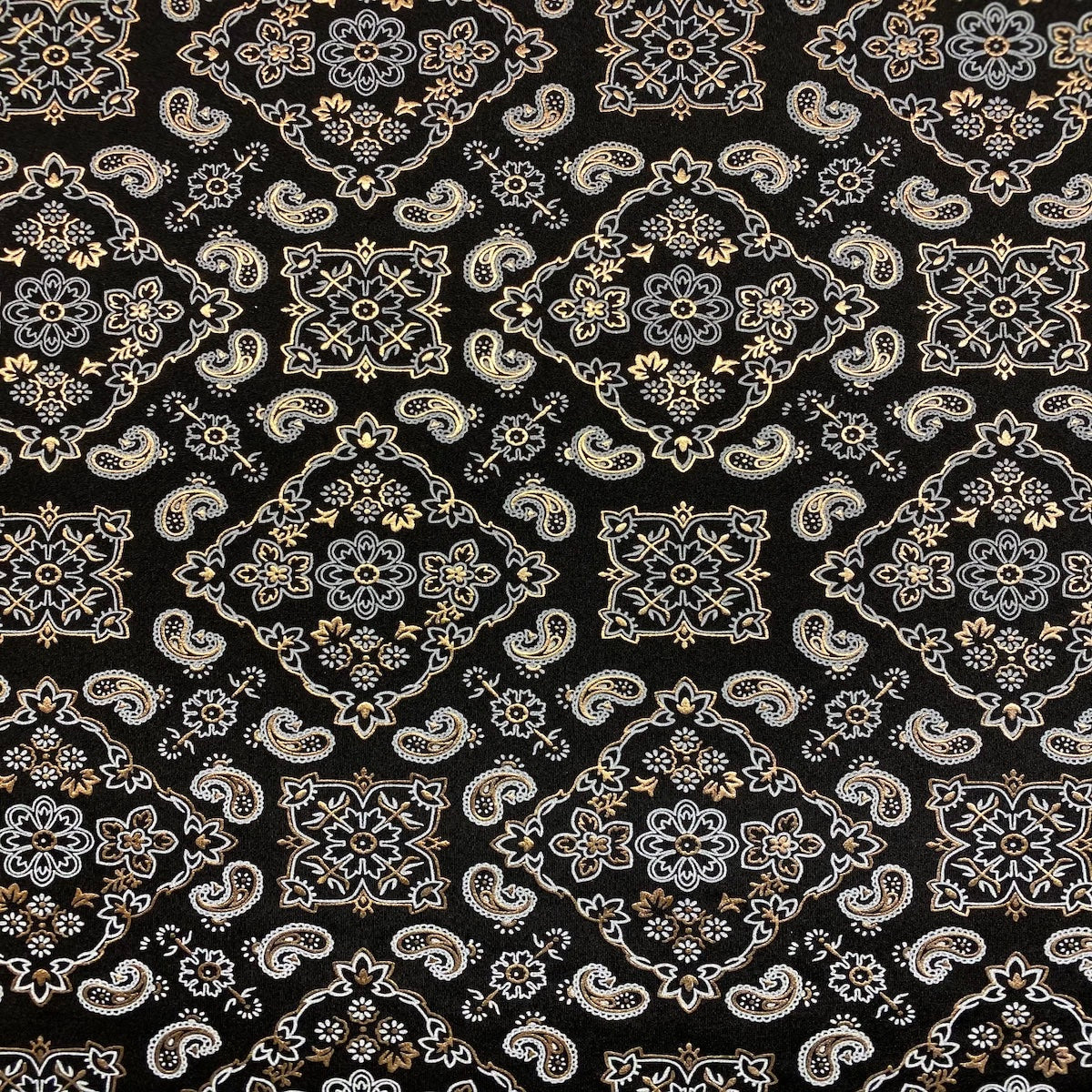 Bandana Paisley Print Spandex Fabric
