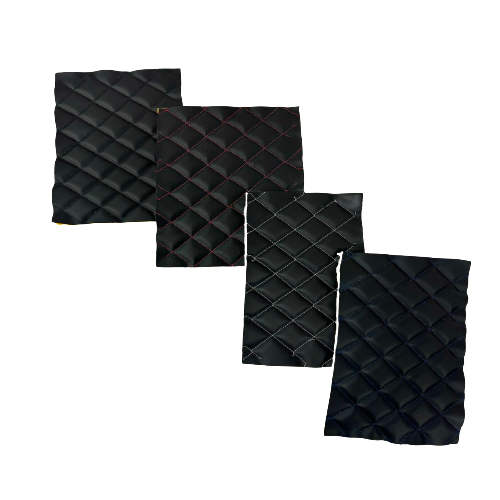 Diamond Quilted Foam Backed Faux Leather Vinyl Fabric