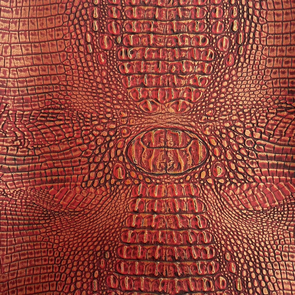 Mugger Two Tone Gator Faux Leather Vinyl Fabric