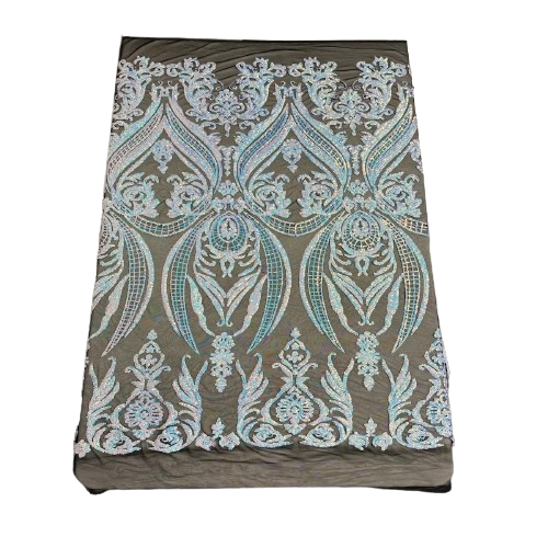 Catina Damask Stretch Sequins Fabric