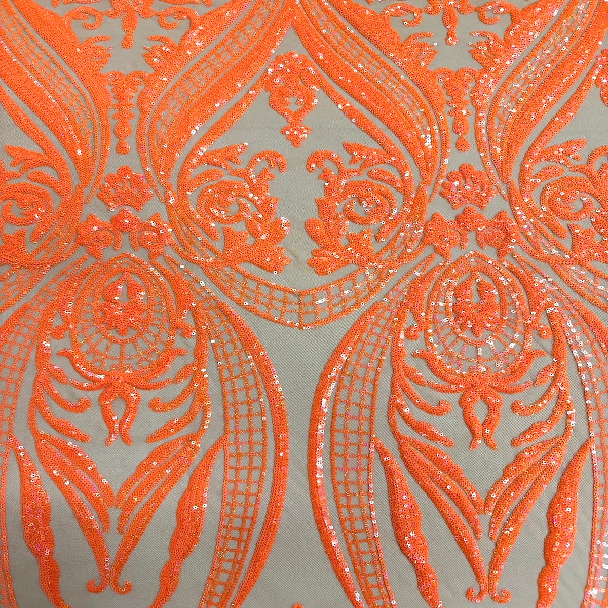Catina Damask Stretch Sequins Fabric
