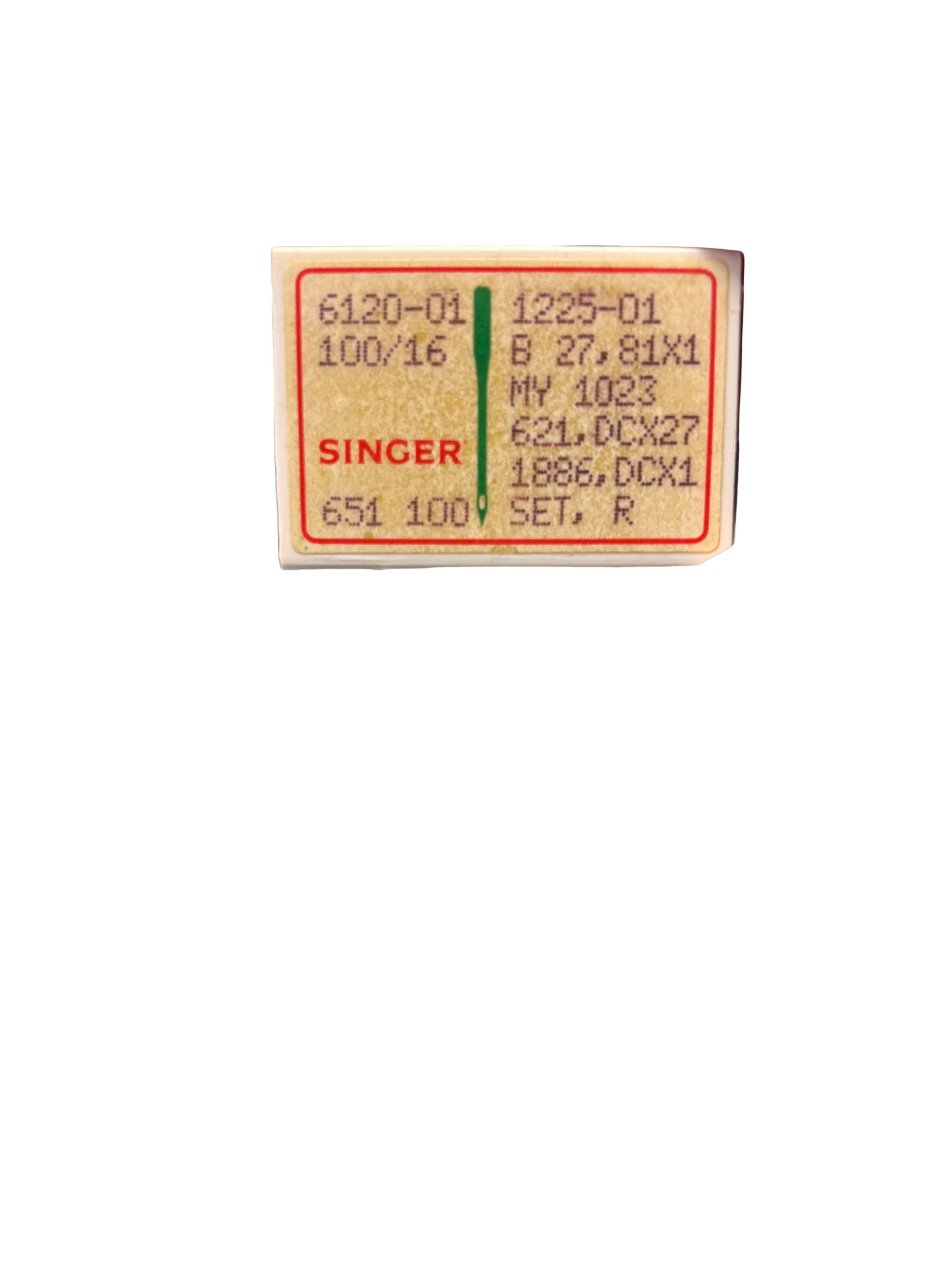 Needles Industrial Singer 100/16 651 100 Pack