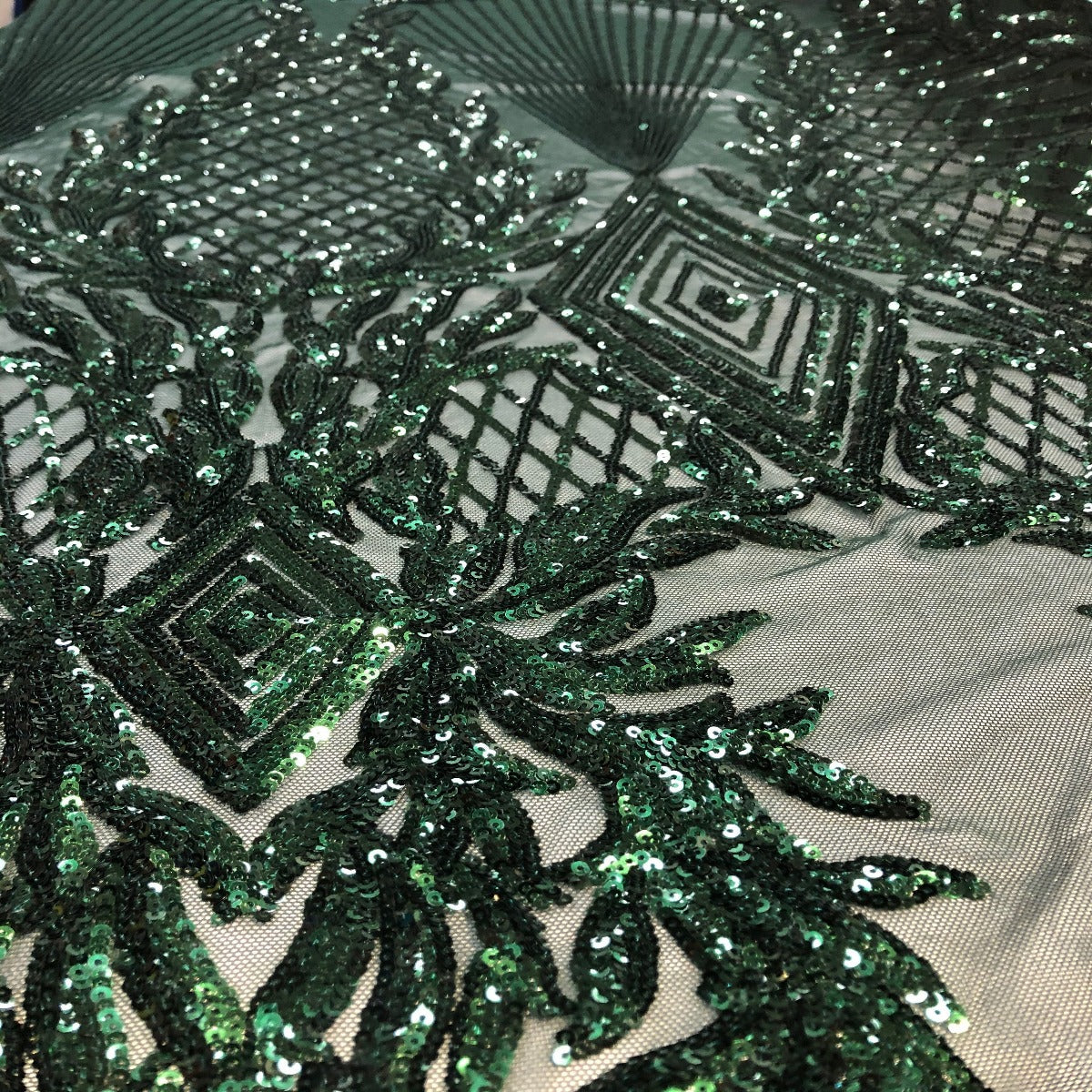Alpica Geometric Stretch Sequins Fabric